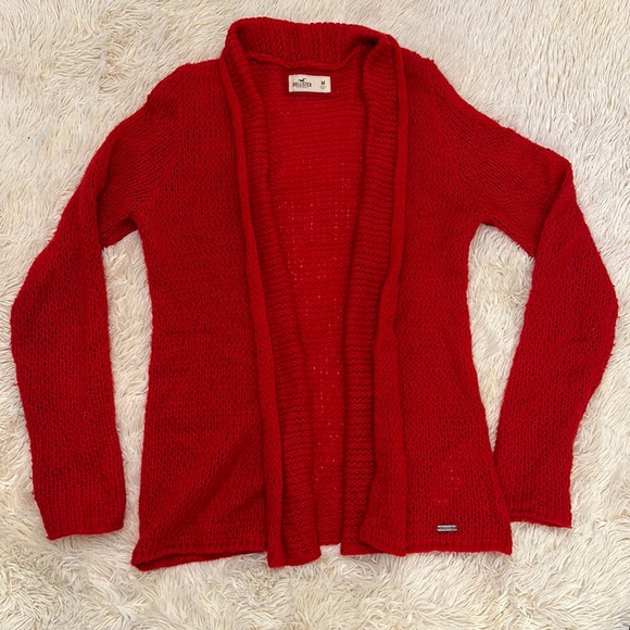 HOLLISTER RED CARDIGAN - Picture 2 of 4